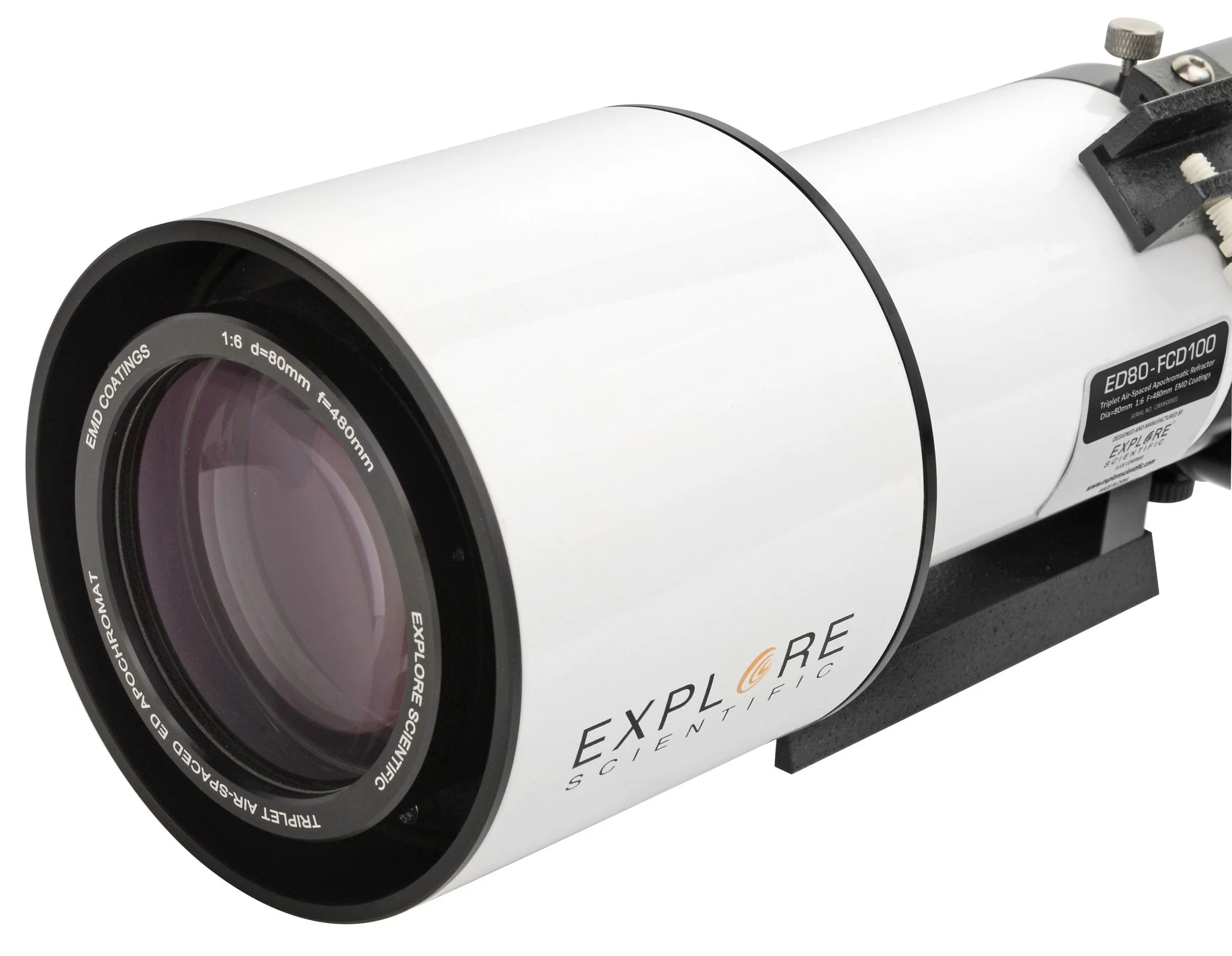 Explore Scientific ED80-FCD100 Series Air-Spaced Triplet Refractor Telescope and Field Flattener f/5 to f/7 - FCD100-0806-02-FF - Image 2